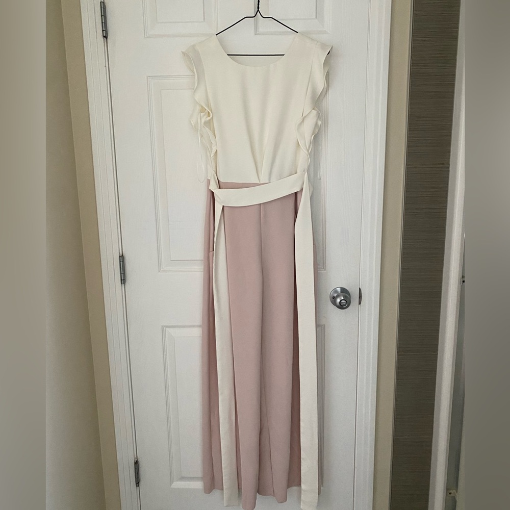 Cute coveralls pink and white one piece dressy
